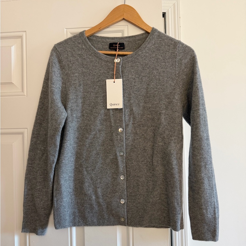 Quince Classic Gray Cardigan